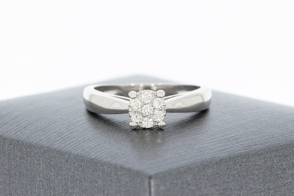 9 Karat Gold Damen Ring mit Diamant 0,07 ct - Ringgr&ouml;&szlig;e 50