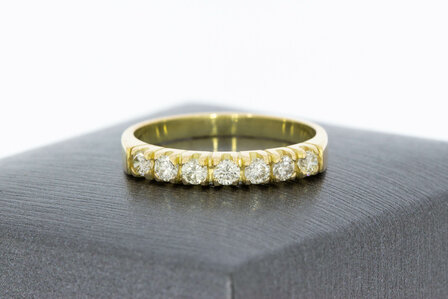 14 Karat Goldring mit Diamant - 17,3 mm