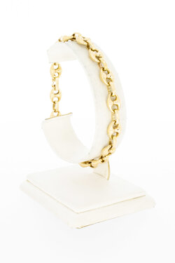 14 Karat goldene Anker Armband - 20,5 cm