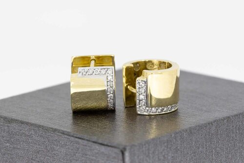 14 Karat Gold Diamant Creolen damen - 11,6 mm