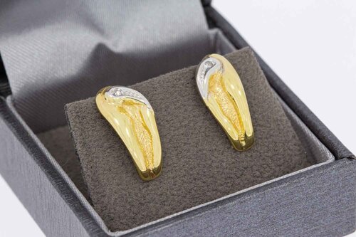 14 Karat Damen Ohrstecker mit Diamant - 1,7 cm