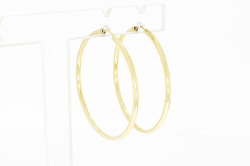 14 Karat gelb Gold Ohrringe Damen - 4,1 cm