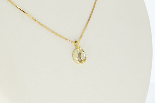 14 Karat Diamant Anhänger - 13,5 mm