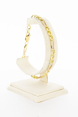 14 Karat Figaro Gold Gliederarmband - 22 cm