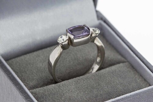18 Karat Weißgold Spinell Ring - 17,3 mm