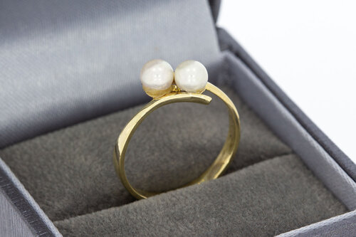 Damen Perlenring 14 Karat Gold - 17,3 mm