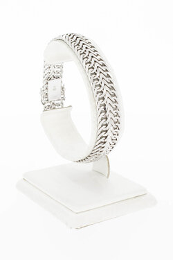 Breites Weißgold Armband 14 Karat - 19,3