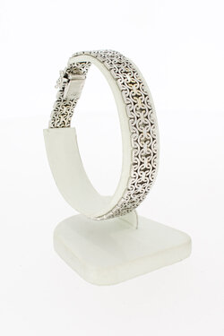 Vintage 585 Weißgold Armband - 19 cm