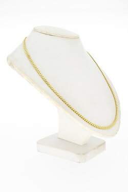 14 Karat geflochtene Goldkette - 45,5 cm