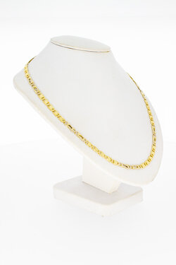 585 Bicolor-Gold Falkenaugenkette - 47,8 cm