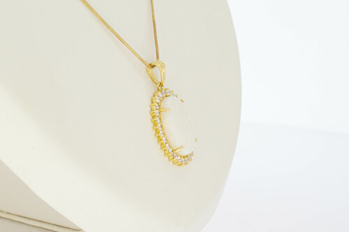 18 Karat Edelstein Anh&auml;nger - 2,3 cm