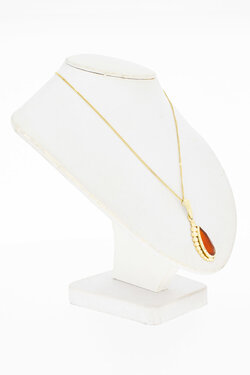 14 Karat Gelbgold Vintage Karneol Anh&auml;nger