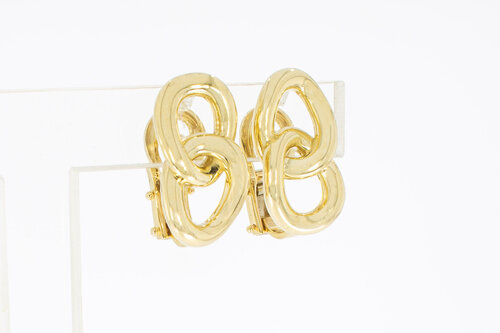 14 Karat Gold Designer Ohrclips Damen - 2 cm