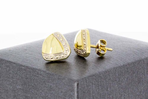 14 Karat Bicolor Damen Gold Ohrstecker