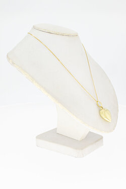 14 Karat gelb Gold Herz Anh&auml;nger -  18,4 mm