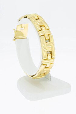 14 Karat breites Gliederarmband - 17,9 cm