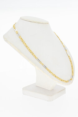 585 Bicolor-Gold Ankerkette - 55,8 cm