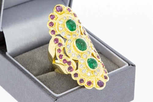 18 Karat Gold Cocktailring mit Rubin - Ringgr&ouml;&szlig;e 58