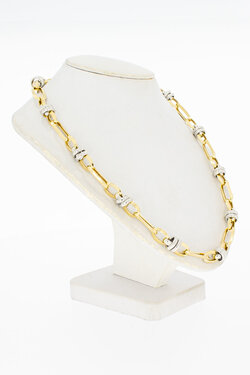 14 Karat bicolor K&ouml;nigskette Gold - 56,2 cm