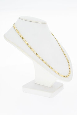 585 Bicolor-Gold Falkenaugenkette - 50,5 cm