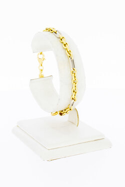 18 Karat Bicolor-Gold Ankerarmband - 18,8 cm