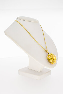 14 Karat Gold Knopf Anh&auml;nger Damen