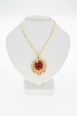 14 Karat Gold Anh&auml;nger mit Karneol