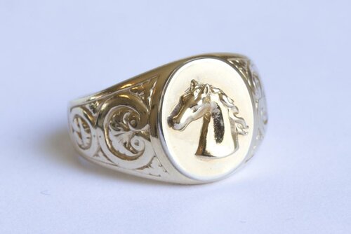Breiter Statement-Ring Herren 585 Gold - Ringgr&ouml;&szlig;e 65 (20,7 mm)