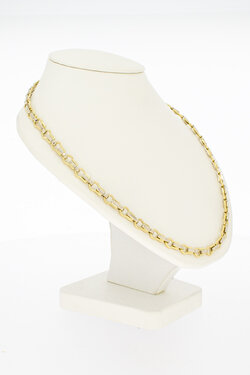 18 Karat Bicolor-Gold Fantasiekette - 50,5 cm