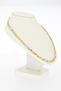 585 Bicolor-Gold Falkenaugenkette - 60,4 cm