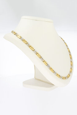 585 Bicolor-Gold Falkenaugenkette - 61,4 cm
