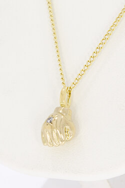 Goldanh&auml;nger 585 mit Diamant - 1,6 cm