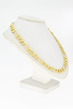 14 karaat Figaro mannen ketting - 61 cm