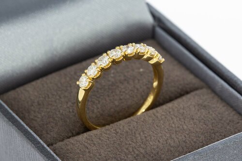 18 Karat Gold Memoire-Ring Damen mit Diamant - Ringgr&ouml;&szlig;e 52