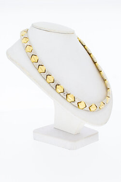 18 Karat Bicolor-Gold Fantasiekette - 42,7 cm