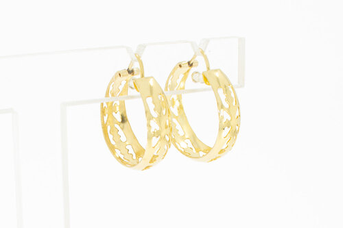 14 Karat Gelb Goldene Creolen - 2 cm