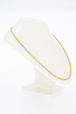 18 Karat Bicolor-Gold Fantasiekette - 46 cm