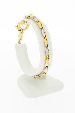 18 Karat Bicolor-Gold Ankerarmband - 20,9 cm