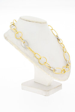 18 Karat Bicolor-Gold Fantasiekette Damen - 46,6 cm