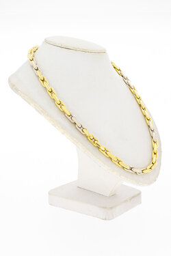 18 Karat Bicolor-Gold Ankerkette - 46,6 cm