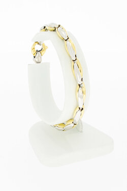 18 Karat Bicolor-Gold Gliederarmband - 19,4 cm