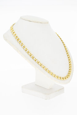 18 Karat Bicolor-Gold Falkenaugenkette Damen - 39,5 cm