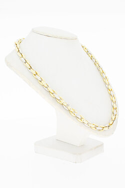 585 Bicolor-Gold Ankerkette - 45,5 cm, 37,4 g