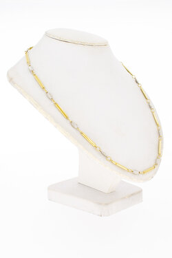 14 Karat Bicolor Gold Collier - 43 cm