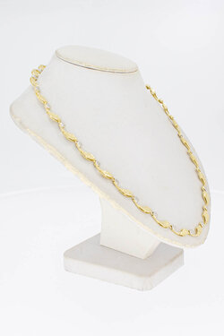 585 Bicolor-Gold Collier Damen - 45,5 cm, 12,1 g