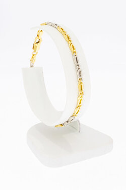 18 Karat Bicolor-Gold Gliederarmband - 18,9 cm