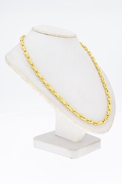 18 Karat Bicolor-Gold Ankerkette - 46,1 cm