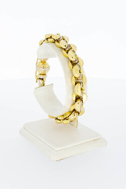 18 Karat Bicolor-Gold Ankerarmband - 21 cm