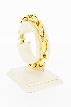 18 Karat Bicolor-Gold Ankerarmband - 19,5 cm