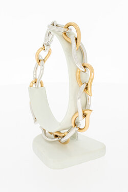 18 Karat Bicolor-Gold Armband Damen - 20,4 cm